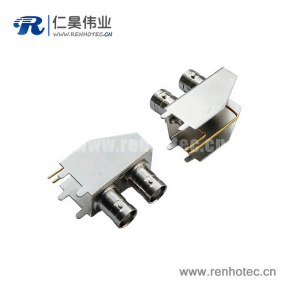 EB-001-0051 bnc母座彎式射頻同軸鋅合金接PCB板端