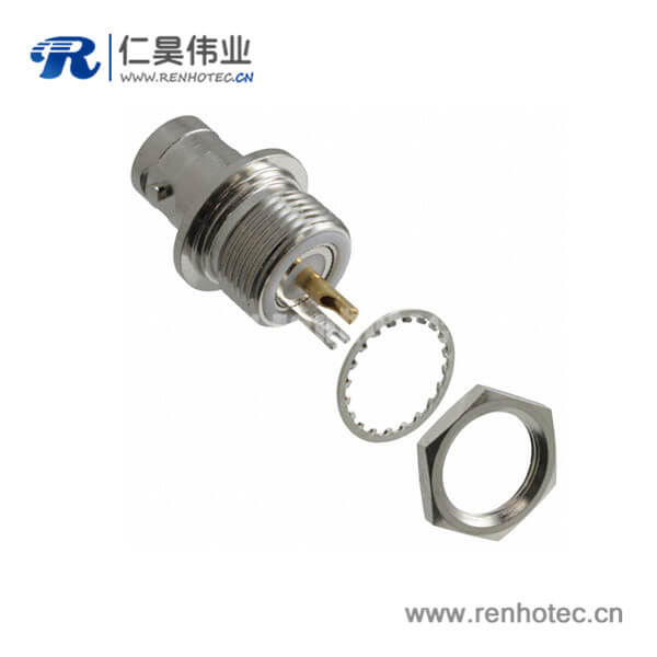 EB-001-0062 BNC直式穿墻鋅合金射頻同軸接插件母頭