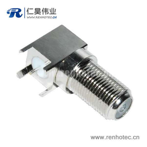 RHT-611-0010 f頭彎式穿墻pcb射頻接插件板端母頭