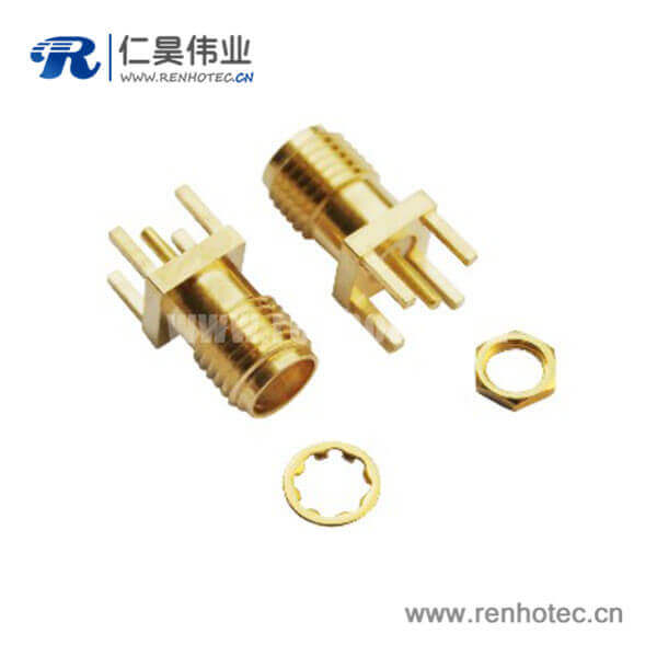 RHT-612-0008 sma射頻同軸接插件母頭pcb直插板端