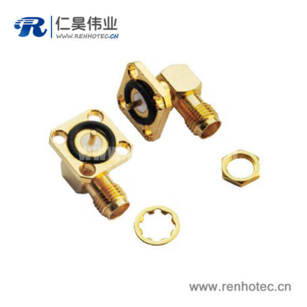 RHT-612-0013 sma接插件防水4孔方向法蘭面板射頻同軸系列