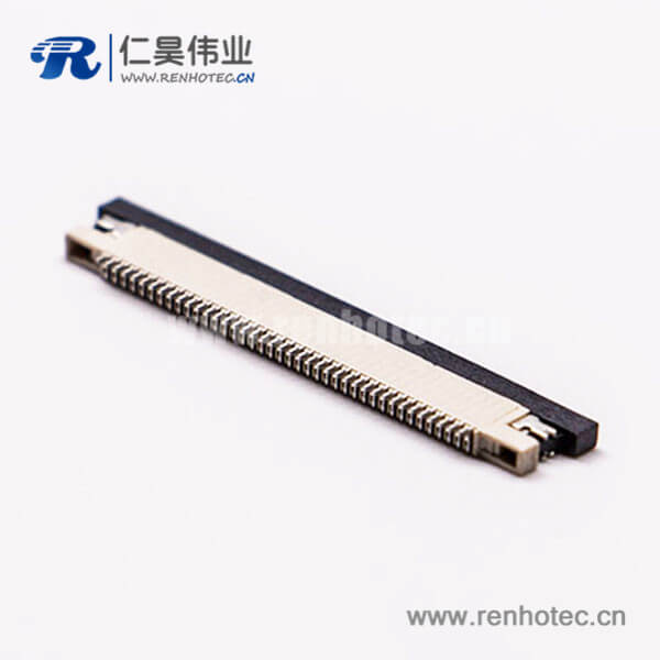 10 fpc軟排線插座焊接40針0.5mm后掀蓋式下接觸1.2H