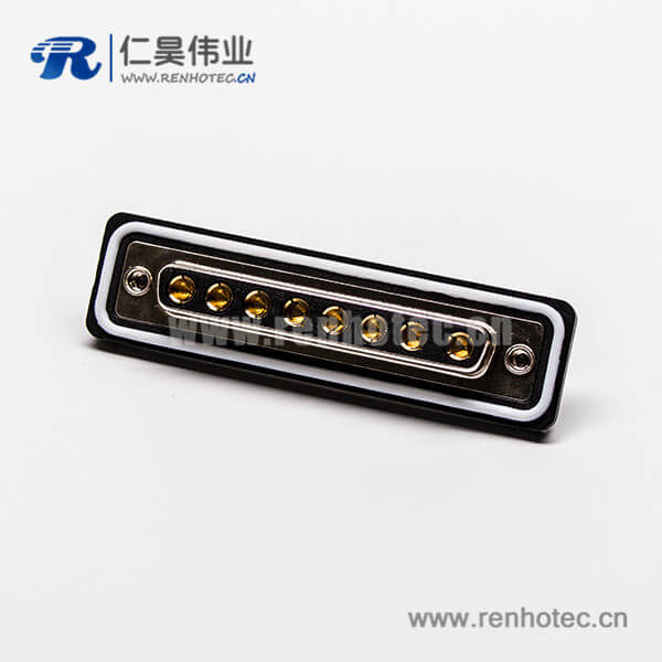 11 防水d sub接插件8w8大電流母頭直式焊線
