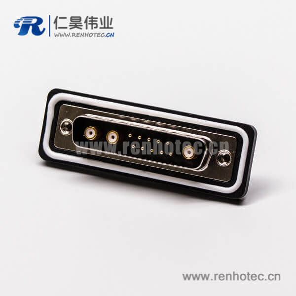 12 ip67 d-sub接插件公頭直式車針同軸焊線