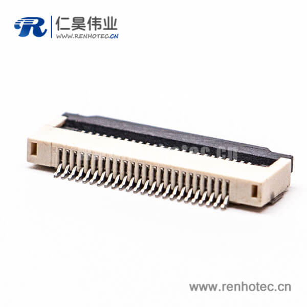 2 fpc插座0.5PH前掀蓋式24pin下接觸2.0H