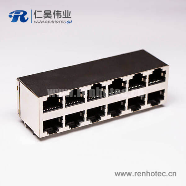 33 雙排rj45接口12口母頭2*6 帶屏蔽不帶燈