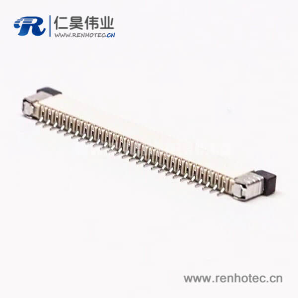 6 ffc/fpc扁平軟排線插座封裝1.0PH抽屜式上接2.0H