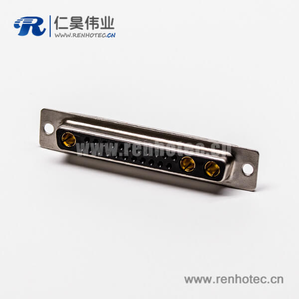 9 大電流接插件 D-SUB 25W3直式插孔光孔鉚合母座接PCB