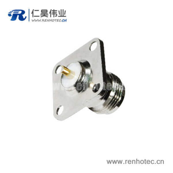 DOSIN-805-0011 n頭母頭射頻同軸接插件直式法蘭盤4孔面板安裝