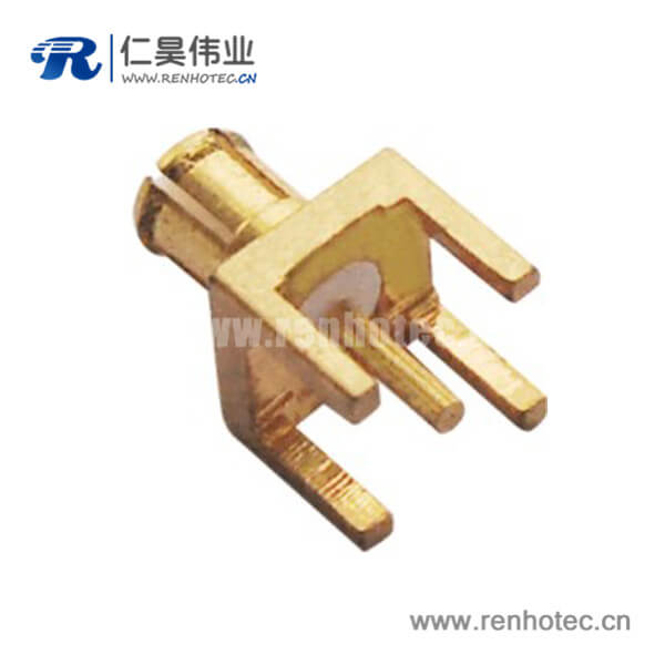RHT-617-0001 mcx接插件公頭鍍金直插式PCB板端接頭