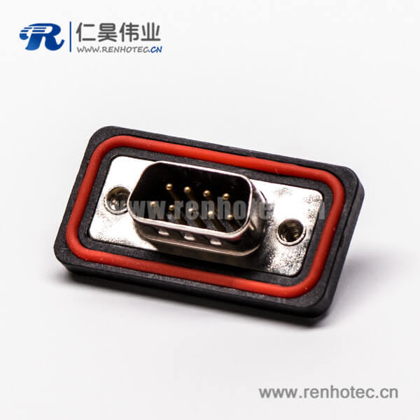 20 db9防水接頭IP67公頭雙排車針接線焊接