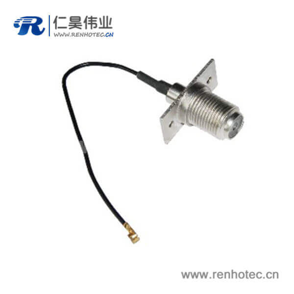 DOSIN-811-0002 法蘭兩孔f母頭射頻同軸跳線線材接ipex