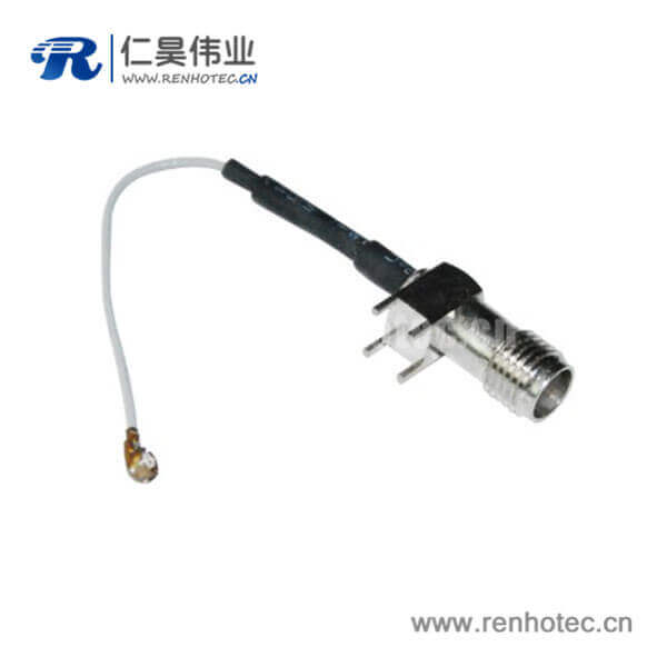 DOSIN-811-0003 IPX U.FL射頻同軸跳線線材接SMA彎插母頭