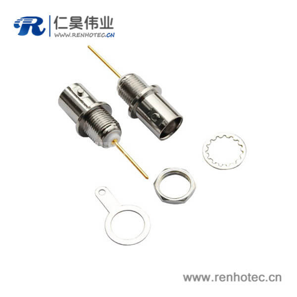 EB-001-0063 bnc單芯接插件直式穿墻鋅合金射頻同軸電纜