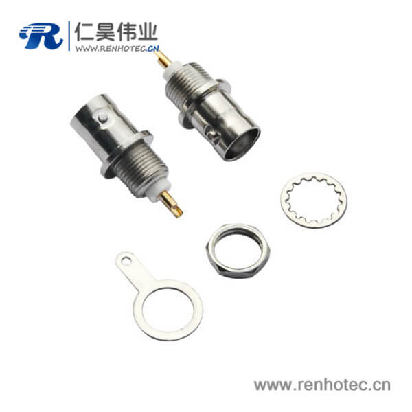 EB-001-0066 直式穿墻BNC射頻同軸接插件母頭電纜