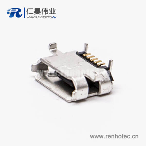 KY-MICRO-05T601 micro usb b接口5針母座SMT牛角型 7.20-4.85