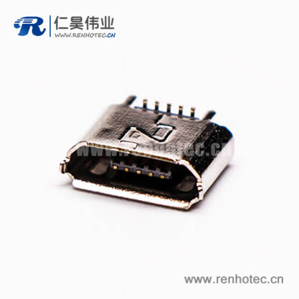 KY-MICRO-05T660 micro B usb接口母座B型5針180°SMT立貼式接插件
