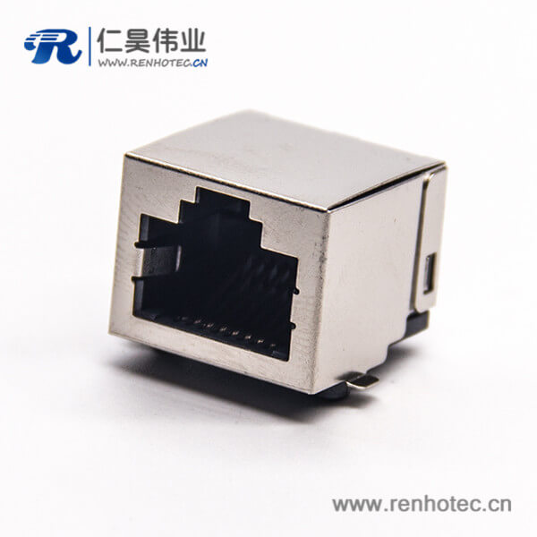 模塊rj45接插件彎式屏蔽插座SMT接PCB板 模塊rj45接插件彎式屏蔽插座SMT接PCB板