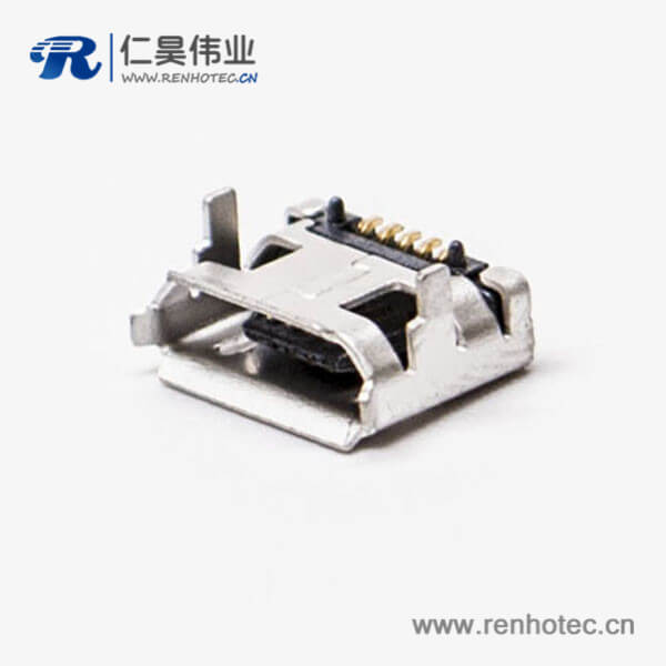 micro usb接口手機5pinB型SMT兩腳DIP 7.15 micro usb接口手機5pinB型SMT兩腳DIP 7.15