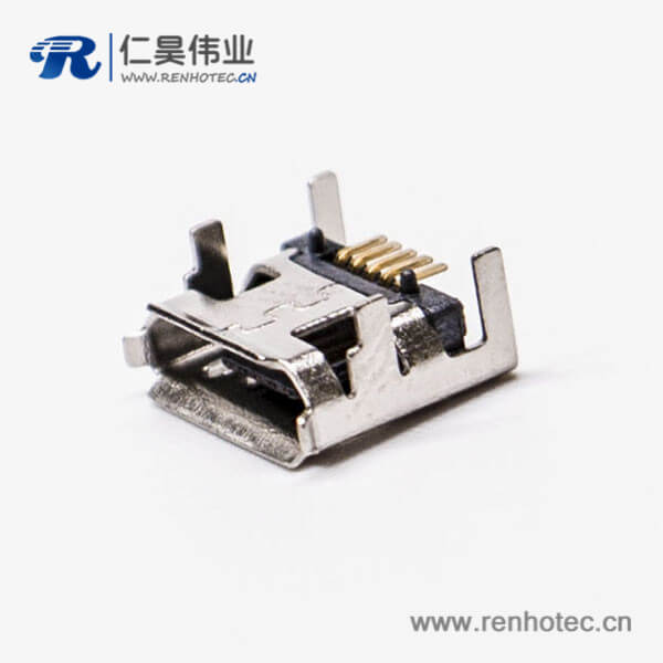 手機micro usb接口母頭5針SMT B型四腳DIP 7.15 手機micro usb接口母頭5針SMT B型四腳DIP 7.15
