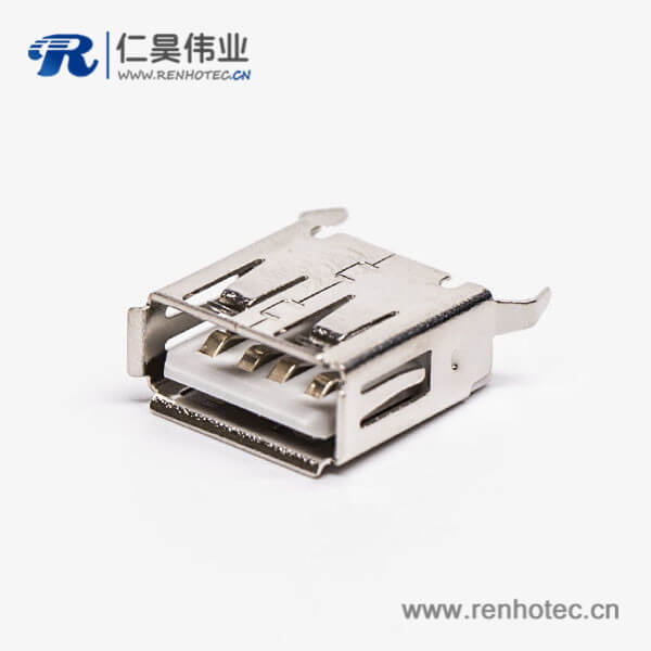 usb/a母座直插接PCB板白色膠芯彎腳 usb/a母座直插接PCB板白色膠芯彎腳