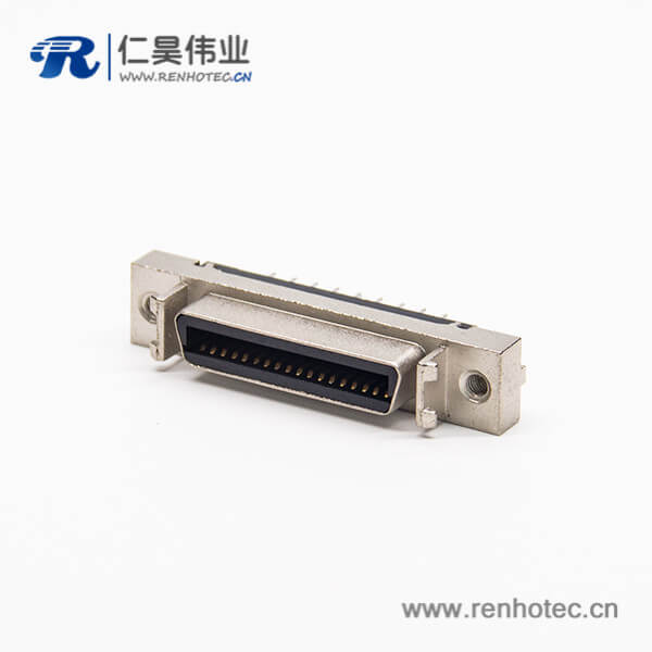 直式SCSI接插件180度母頭鉚鎖連接插PCB板 直式SCSI接插件180度母頭鉚鎖連接插PCB板
