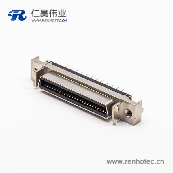 180度SCSI母頭50pinD型接插件插PCB板 180度SCSI母頭50pinD型接插件插PCB板