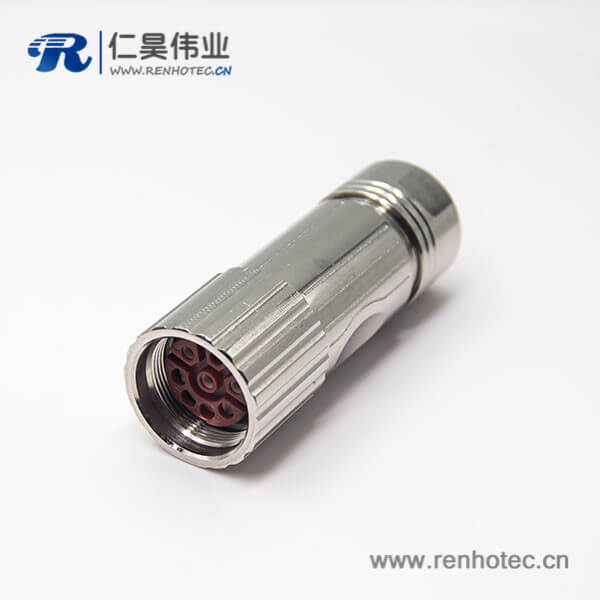 編碼器m23接插件8芯電纜插頭直式母頭傳感器接插件 編碼器m23接插件8芯電纜插頭直式母頭傳感器接插件