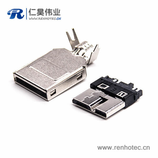 3.0 micro usb接插件公頭焊線 9p三件套 3.0 micro usb接插件公頭焊線 9p三件套