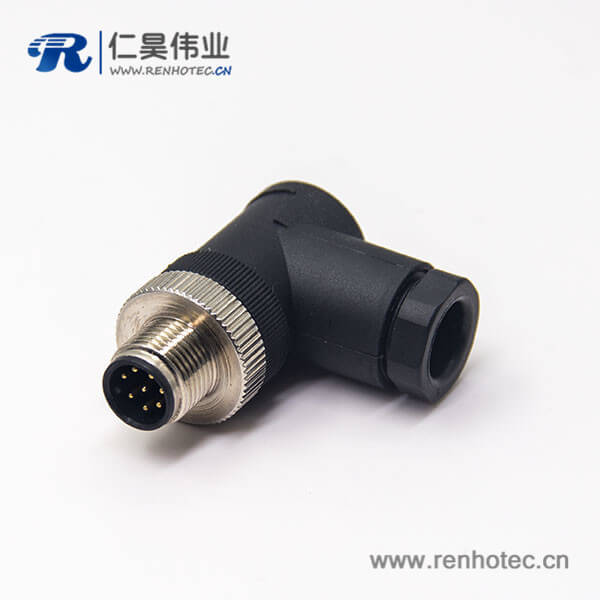 m12 傳感器接線插頭組裝式接線彎式公頭 m12 傳感器接線插頭組裝式接線彎式公頭