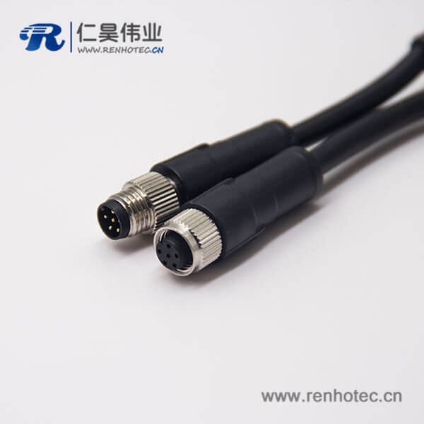 m12 5芯電纜公轉母不帶屏蔽直式A型1M AWG22 m12 5芯電纜公轉母不帶屏蔽直式A型1M AWG22