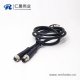 M8電纜插頭公對(duì)母3芯直式注塑線24AWG線長(zhǎng)1米180度螺紋傳感器