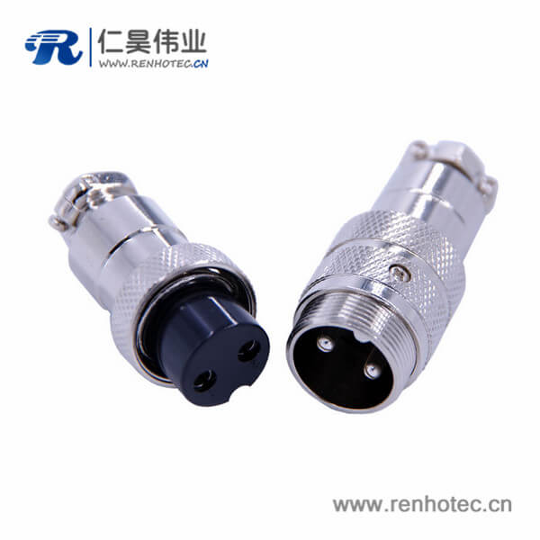 GX20航空對接插頭2芯電纜式直式公母圓形接插件 GX20航空對接插頭2芯電纜式直式公母圓形接插件